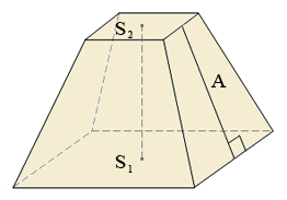 Формула площади правильной усеченной пирамиды