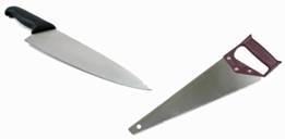 Ре­жу­щие кром­ки ножей, пил и дру­гих ин­стру­мен­тов за­та­чи­ва­ют для умень­ше­ния пло­ща­ди, по ко­то­рой рас­пре­де­ле­на при­ло­жен­ная к ним сила