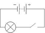 схема со­бран­ной нами элек­три­че­ской цепи с ис­поль­зо­ва­ни­ем при­ве­ден­ных в таб­ли­це услов­ных обо­зна­че­ний