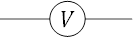 Схе­ма­ти­че­ское изоб­ра­же­ние вольт­мет­ра