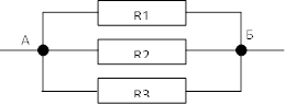 Па­рал­лель­ное со­еди­не­ние трех ре­зи­сто­ров