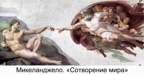 Микеланджело "Сотворение мира"