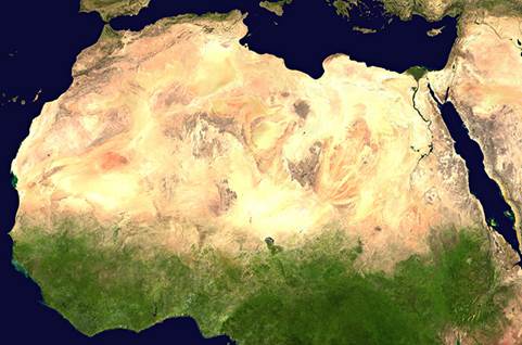 Пу­сты­ня Са­ха­ра на сним­ке