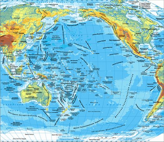 Карта Ти­хо­го оке­а­на