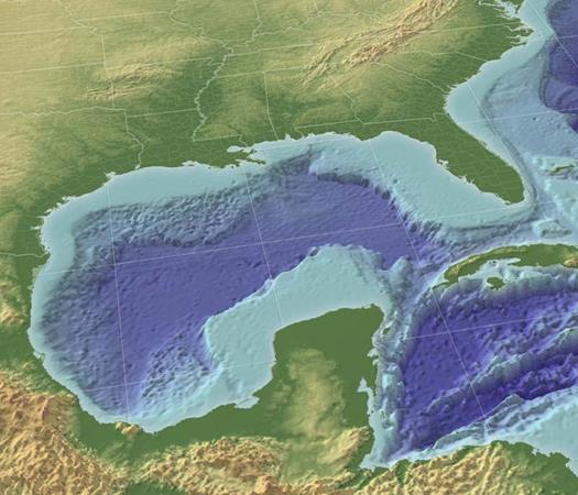 Мек­си­кан­ский залив на карте