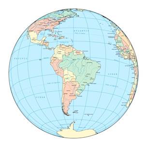Южная Аме­ри­ка на карте мира