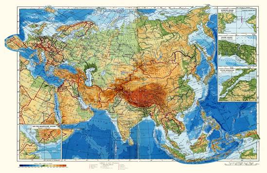 Фи­зи­че­ская карта Евра­зии