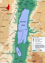 Мерт­вое море на карте