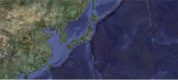 Вид Япон­ских ост­ро­вов из кос­мо­са