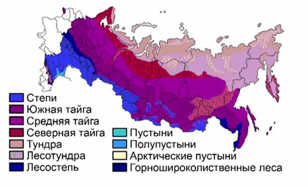 При­род­ные зоны Рос­сии