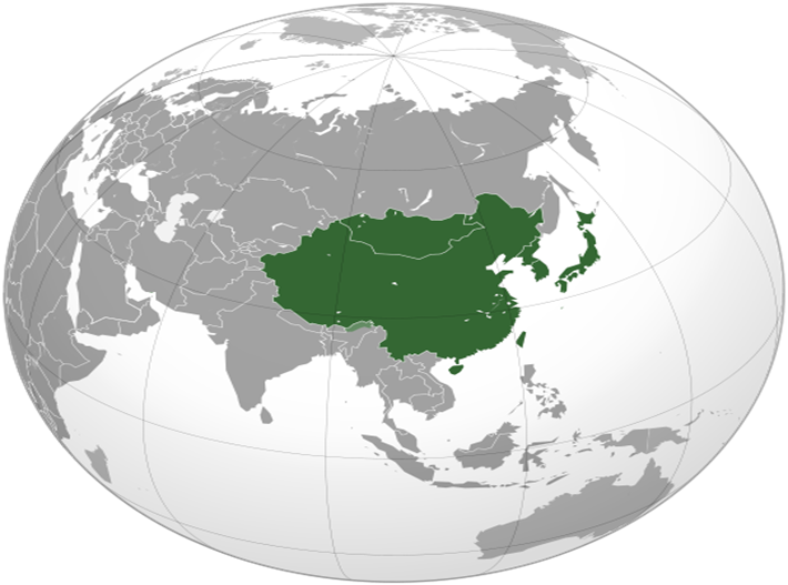 Во­сточ­ная Азия на карте