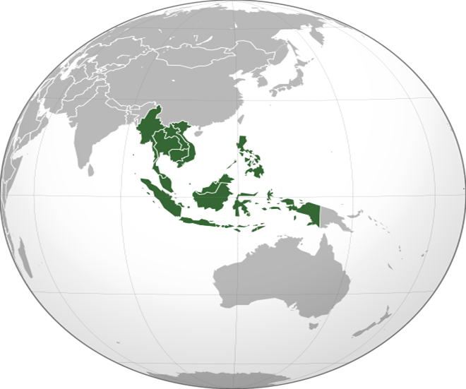Юго-Во­сточ­ная Азия на карте