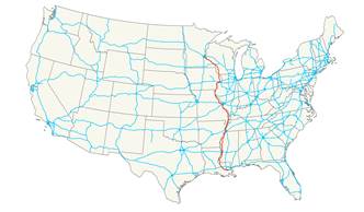 Карта транс­порт­ных дорог США