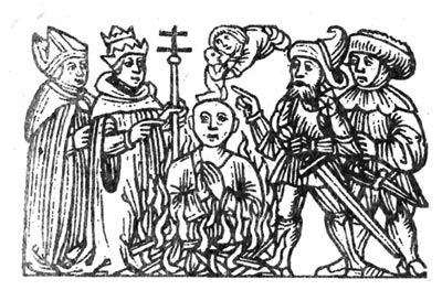 Со­жже­ние ере­ти­ка. Гра­вю­ра XV века