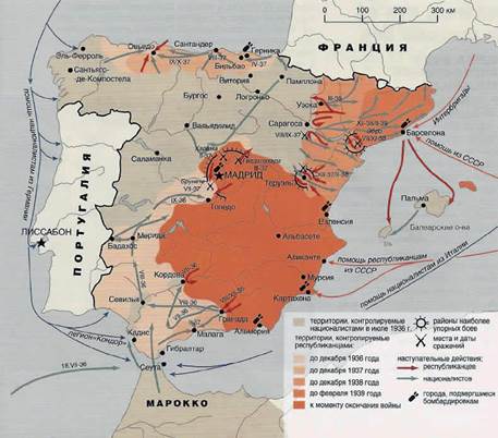 Ис­па­ния в пе­ри­од Граж­дан­ской войны 1936-1939 гг.