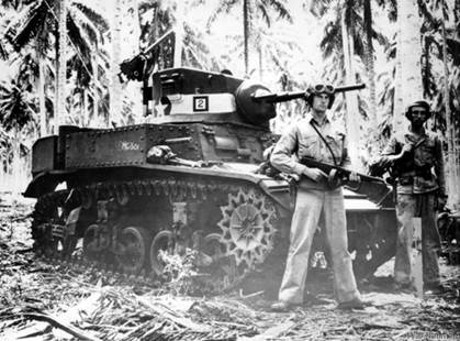 Аме­ри­кан­ский танк в джун­глях Азии