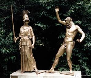 Афина и Мар­сий, скуль­птор Мирон
