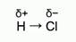 Ча­стич­ные за­ря­ды ато­мов в мо­ле­ку­ле хло­ро­во­до­ро­да