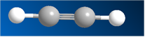 Ша­ро­стерж­не­вая мо­дель мо­ле­ку­лы аце­ти­ле­на