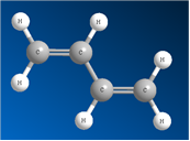 Ша­ро­стерж­не­вая мо­дель мо­ле­ку­лы бу­та­ди­е­на-1,3