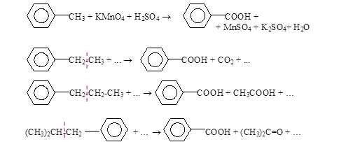 Влияние бензольного кольца на реакции углеводородного радикала (ОКИСЛЕНИЕ)