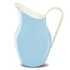 В синем кув­шине нет мо­ло­ка. There is no milk in the blue jug. = There is not any milk in the blue jug.