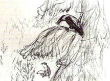 Ил­лю­стра­ция В.А. Се­ро­ва к басне И.А. Кры­ло­ва «Во­ро­на и Ли­си­ца»