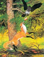 Ил­лю­стра­ция к басне «Во­ро­на и Ли­си­ца»