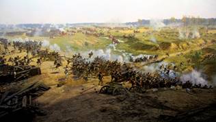 Ф.А. Рубо. Фраг­мент па­но­ра­мы «Бо­ро­дин­ская битва»