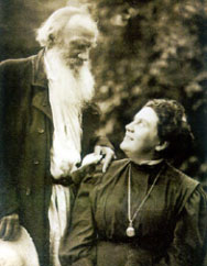 Л. Н. Тол­стой с до­че­рью Алек­сан­дрой